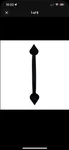 Wrought Iron Cabinet Door Handle Black Made Pull Spade 6.75 Inches. Fixed Price $10.00.