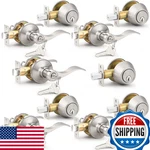 Probrico 5 Sets-keyed Alike Entry Door Levers Single Cylinder Deadbolts. Fixed Price $174.17.