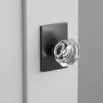 Emtek 5212OTUS10B Privacy, Modern Rectangular Rosette, Old Town Glass Knob. Fixed Price $192.00.