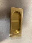 Emtek 2201TWB 4" Brass Rectangular Flush Pull For Sliding Doors - Tumbled White. Fixed Price $18.79.