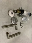 Emtek C5109STUUS15 Stuttgart Door Lever Set, Brass Modern, Satin Nickel Finish. Fixed Price $164.99.