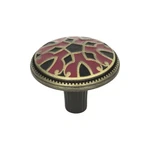 Canterbury 1/2" Diameter Cabinet Round Knob Black & Red - Hardware. Fixed Price $16.20.