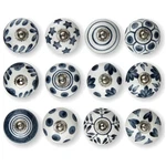 Grey Ceramic Drawer Pulls, Set Of 12 Knobs. Fixed Price $35.24.