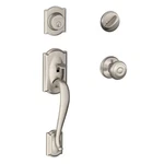 Schlage Camelot Satin Nickel Single Deadbolt Keyed Entry Door Handleset Knob. Fixed Price $115.00.