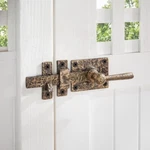 Everbilt 12 In. Antique Brass Cast Iron Door Lever Drop Bar Latch. Fixed Price $5.00.