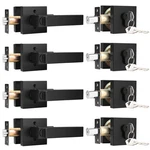Knobwell 4 Pack Black Front Door Handle Deadbolt Set, Modern Square Exterior. Fixed Price $201.24.