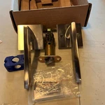 Emtek 5110HLOLHUS15 Passage Set, Square Rosette, Helios Lever Left Hand, Sn. Fixed Price $75.00.