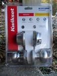 Kwikset Cove Entry Door Knob Single Cylinder Deadbolt Satin Nickel 96900-366. Fixed Price $29.91.