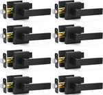 8 Pack Matte Black Door Handles Privacy Levers, Keyless Interior Knobs. Fixed Price $121.77.