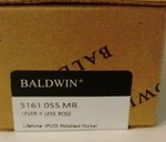Baldwin 5161.055.MR Solid Brass Door Levers Only-l. Polished Nickel. Fixed Price $110.00.