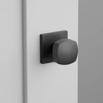 Privacy Door Knob Flat Black Emtek Freestone Square Rosette. Fixed Price $80.00.