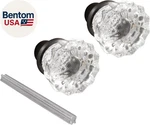 28317 Mortise Style Fluted Glass Door Knobs - Perfect For Replacing Broken Ant. Fixed Price $29.36.