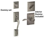 Schlage F92 621 Addison Exterior/interior Dummy Handleset, Distressed Nickel. Fixed Price $150.00.
