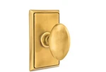 Emtek 8221EUS7 Privacy, Rectangular Rosette, Egg Knob, French Antique. Fixed Price $152.00.