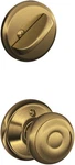 F59 609 Georgian Knob With Deadbolt, Antique Brass (interior Half. Fixed Price $71.05.