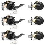 Probrico Front Door Entry Lever Lockset, Single Cylinder Deadbolt Combination. Fixed Price $73.25.