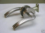Privacy Passage Modern Door Lever Lock Handle - Brush Nickel Antique Bras. Fixed Price $29.00.