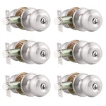 Probrico (6 Pack) Satin Nickel Round Entry Door Knobs Keyed 6,. Fixed Price $72.64.