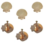 6 Pcs Seashell Cabinet Knobs Ocean Theme Pulls Handles Kitchen .... Fixed Price $28.70.
