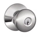 Schlage Plymouth Keyed Entry Door Knob Set Polished Chrome F51PLY625. Fixed Price $14.95.