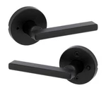 Kwikset / Halifax Lever With Round Rose Privacy Matte Black 730HFLRDT 514. Fixed Price $40.00.