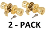 Kwikset Abbey Polished Brass Entry Door Knob Smartkey 97402-779 Pack. Fixed Price $35.99.
