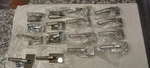 Lot Of 16 Emtek Privacy, L-rectangular Stem, Knurled Lever, Polished Chrome. Fixed Price $499.99.