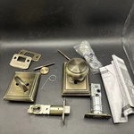 Schlage Lock Company F59AND609ADD Antique Brass Andover Interior Half Knob Set. Fixed Price $27.99.