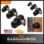 Quick-install Matte Black Privacy Door Knobs 3 Pack, All-metal Construction. Fixed Price $61.99.