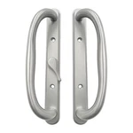 Brixwell Offset Latch Patio Door Handle Keyless, 10" Brushed Chrome. Fixed Price $106.54.
