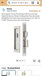 $150 Rectangular Privacy Pocket Door Mortise Lock And Edge Pull, Modern Sliding. Fixed Price $99.99.
