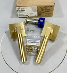 Emtek 5210US4 Hercules Left Handed Privacy Door Lever Set Satin Brass. Fixed Price $124.80.