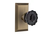 Nostalgic Warehouse 727314 Studio Plate Privacy Crystal Black Glass Door Knob.... Fixed Price $295.03.