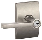 Schlage F51-LAT-CEN Latitude Single Cylinder Keyed Entry Door. Fixed Price $65.58.