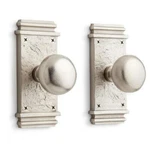 Signature Hardware Griggs Dummy Door Knob Set, Brushed Nickel. Fixed Price $66.45.