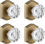 Clctk 4 Pack Crystal Glass Dummy Door Knob Single Side Interior Antique Brass. Fixed Price $58.19.