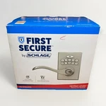 First Secure Schlage PFE135PRE630TRU Press Keypad Electronic Door Lever Lock Fs. Fixed Price $34.99.