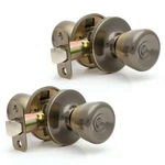 2PACK Lokhaus Passage Tulip Door Knob Antique Brass Closets, Pantry, Hallways. Fixed Price $15.99.