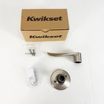 Kwikset 94880-538 Balboa Satin Nickel Right Handed Door Knob Lever. Fixed Price $9.99.
