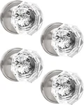 4 Pack Crystal Glass Door Knobs With Satin Nickel Finish For Closets. Fixed Price $99.99.