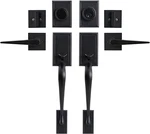 Double Front Door Handle Matte Black Lock Keyed Dummy Set. Fixed Price $102.99.