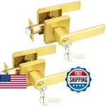 Probrico Entry Door Levers Gold With Different Keys, Heavy Duty Hardware For Ext. Fixed Price $80.50.