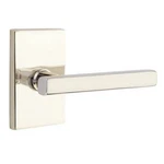 Emtek Modern Rectangular Rosette With Freestone Passage Leverset, Satin Nickel. Fixed Price $105.30.