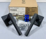 Emtek Helios Right-handed Passage Lever Set In Flat Black 5110HLOUS19RH. Fixed Price $81.84.