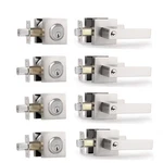 Key Satin Nickel Entry Door With Deadbolt Combination Lockset, 4-PIE.... Fixed Price $172.53.