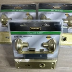 Defiant Mortise Lock Door Knob Satin Brass W/keys 1008383924, New - Sets. Fixed Price $38.00.