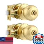 Karlstone 2 Pack Door Knobs,polished Brass Knob,bedroom Locks For. Fixed Price $54.83.