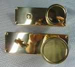 Emtek 8229 US3NL Knurled Conical Knob Modern Sideplate Privacy Set Unlacquered. Fixed Price $161.55.