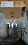 Emtek Abloy 10002 Sttrhss, Passage Brushed Nickel Lever Set. Fixed Price $65.00.
