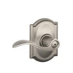 Schlage F40-ACC-619-CAM Lever With Camelot Trim Bed And Bath Lock Satin Nicke. Fixed Price $72.27.